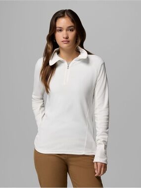 Columbia White Quarter-Zip Fleece
